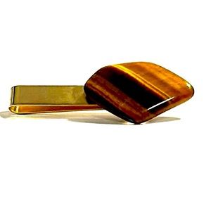 Beautiful stone set tie clip from an unearthed collection